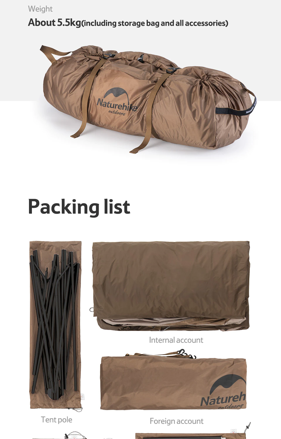 Cheap Goat Tents  Hexagonal Outdoor Tent One piece Bracket One Door Three Windows 3 4 Persons Outdoor Camping Waterproof Tent NH21ZP001   
